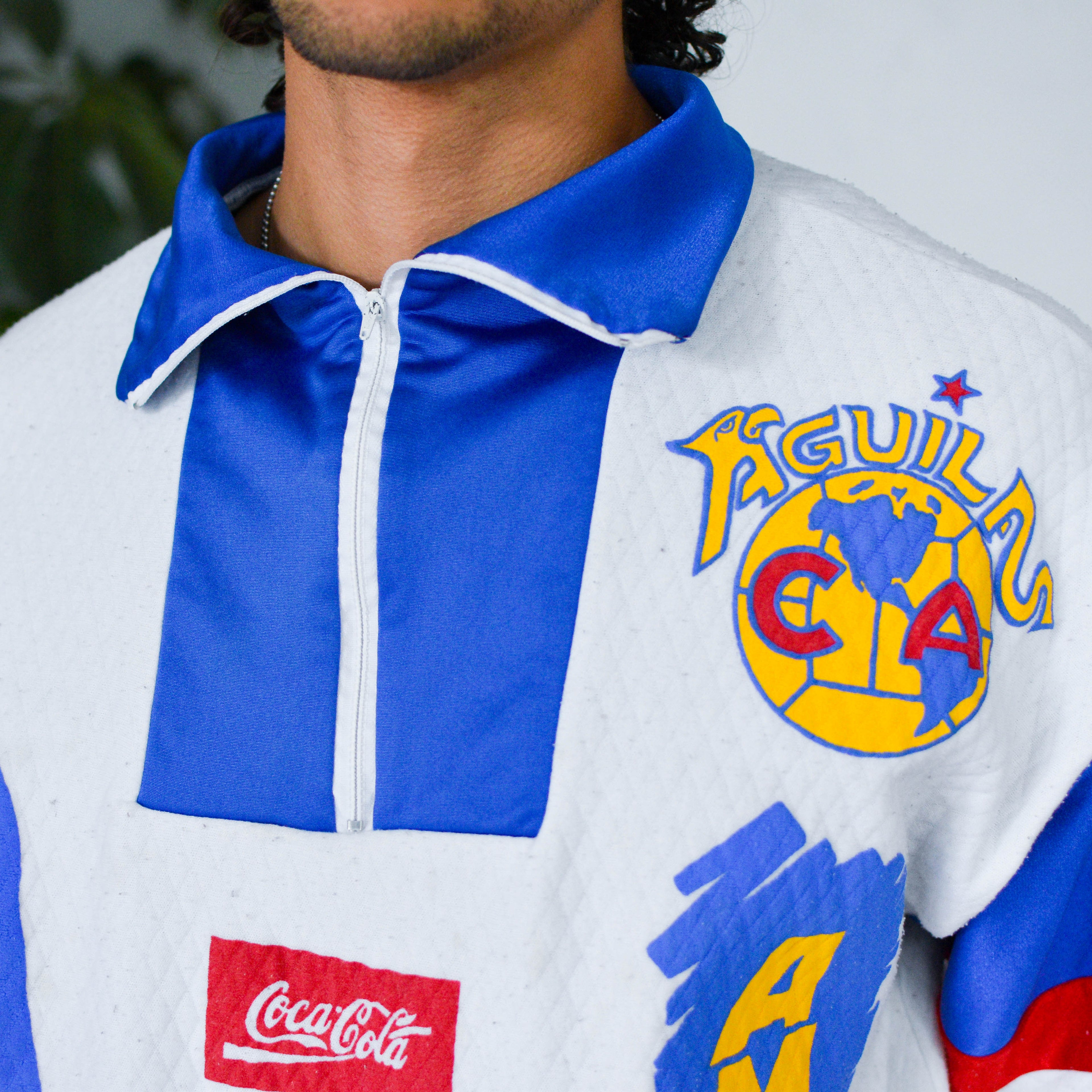 Vintage 90s Club America Quarter-Zip AOP Sweatshirt