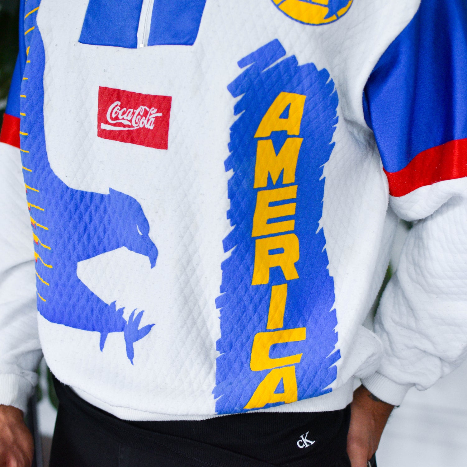 Vintage 90s Club America Quarter-Zip AOP Sweatshirt