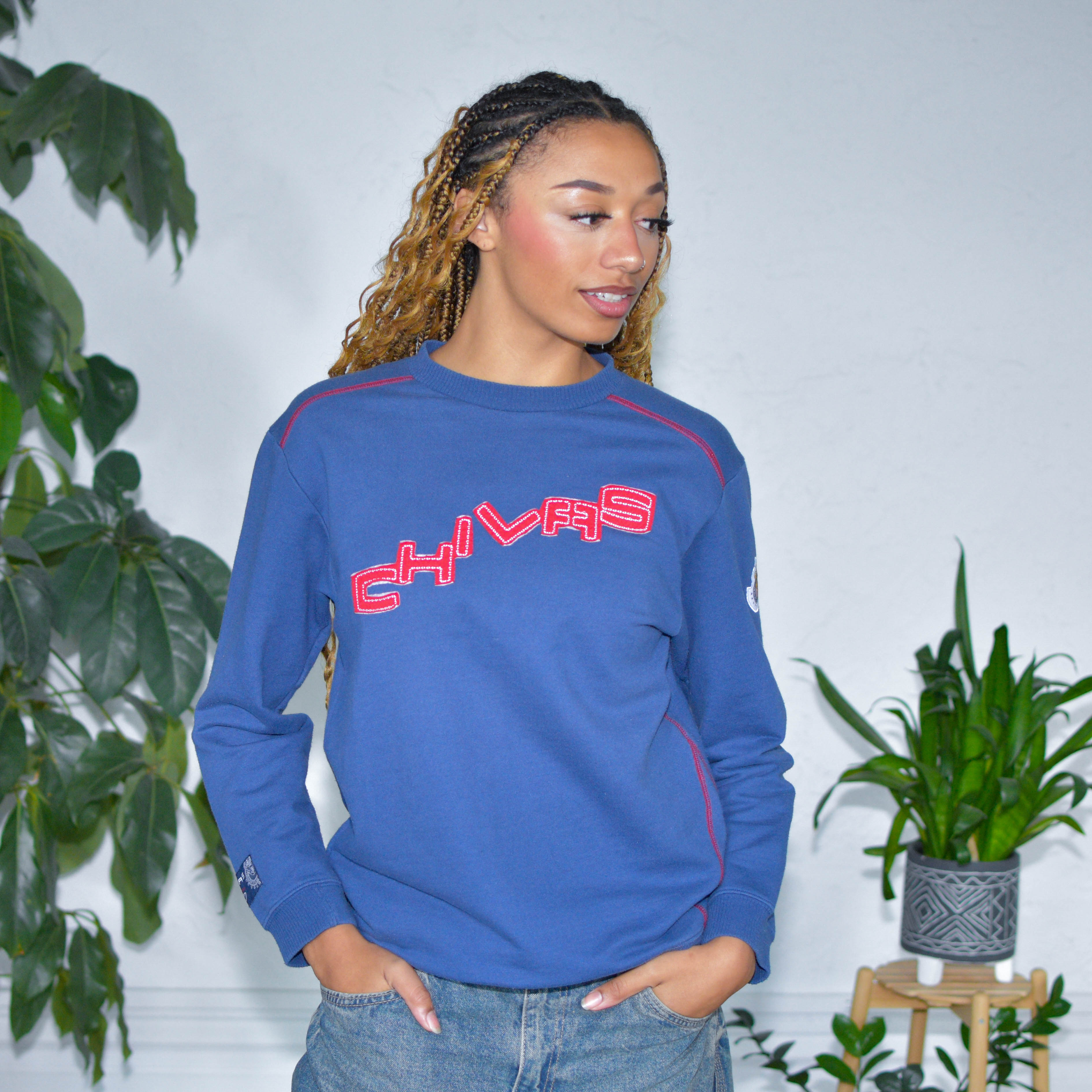 Vintage Chivas de Guadalajara Navy Embroidered Sweatshirt