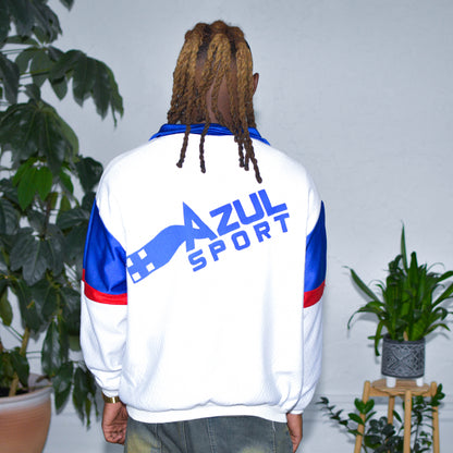 Vintage 90s Cruz Azul Quarter-Zip AOP Sweatshirt