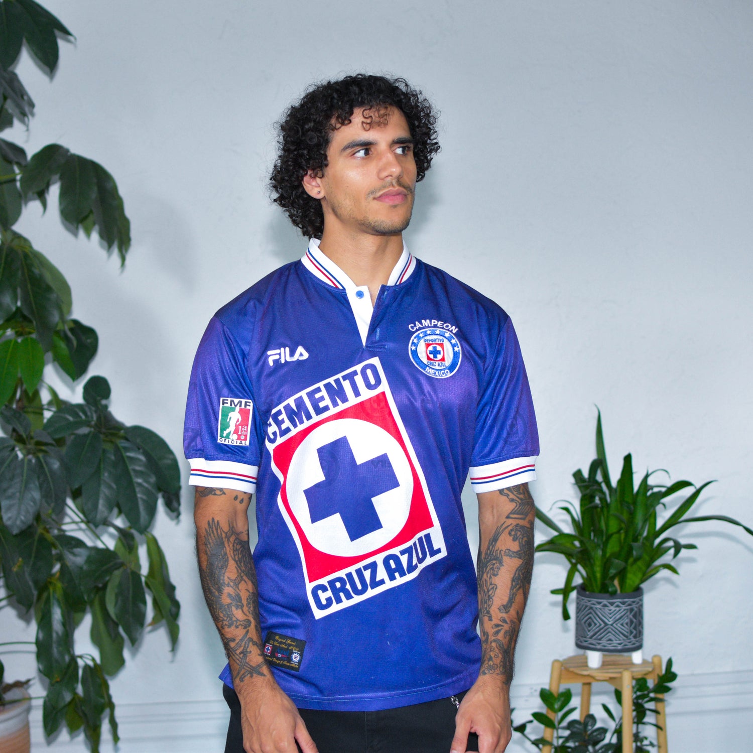 Vintage 1999 Cruz Azul Fila Home Jersey