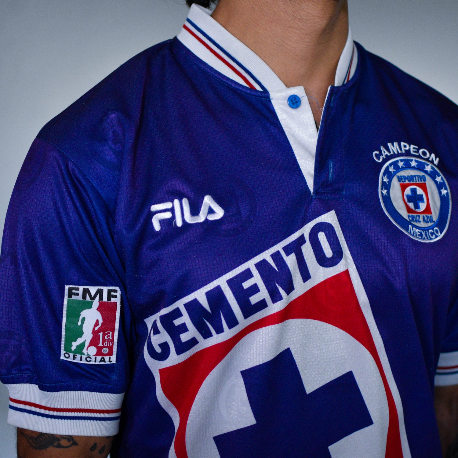 Vintage 1999 Cruz Azul Fila Home Jersey