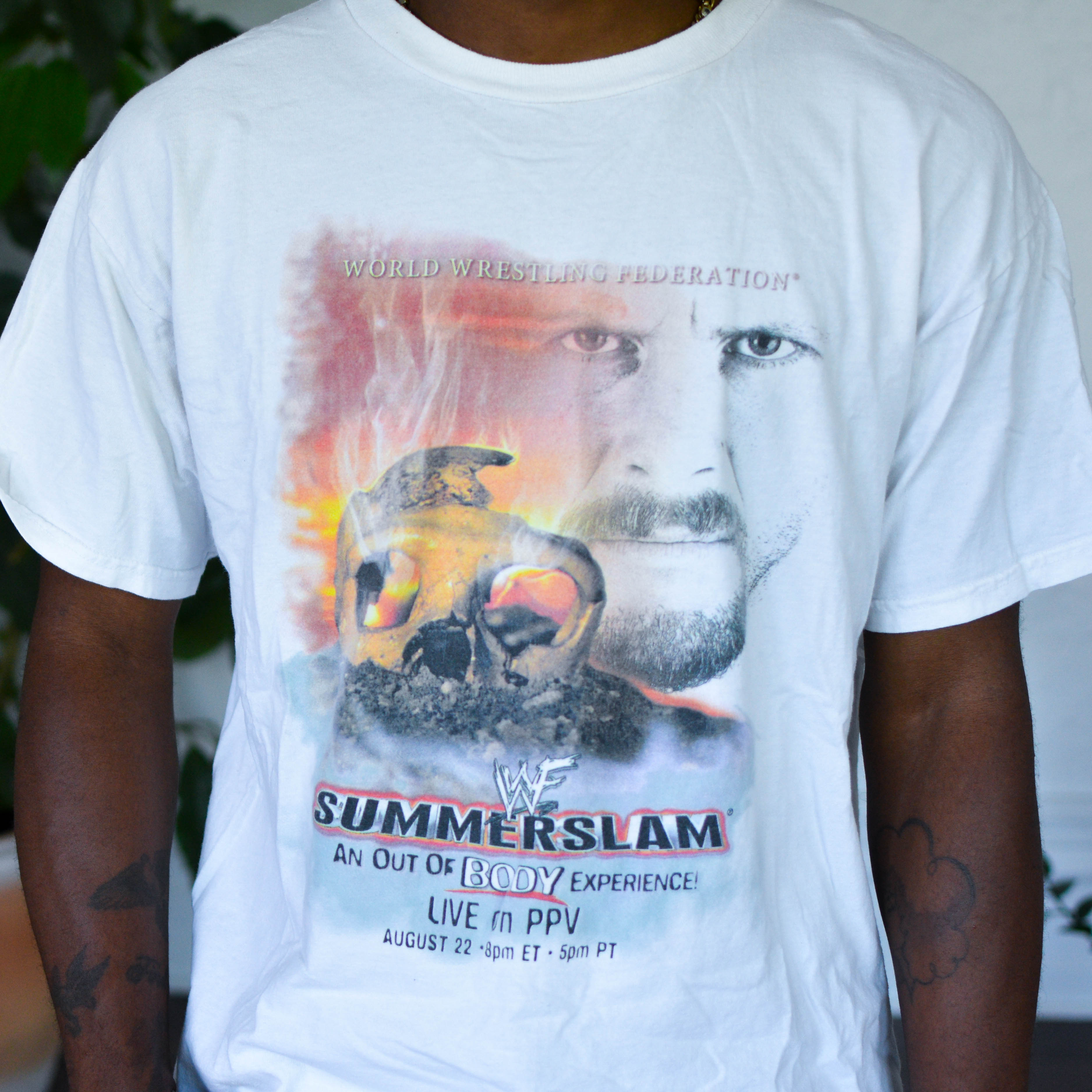 Vintage 1999 WWF Summer Slam Minneapolis Graphic T-Shirt