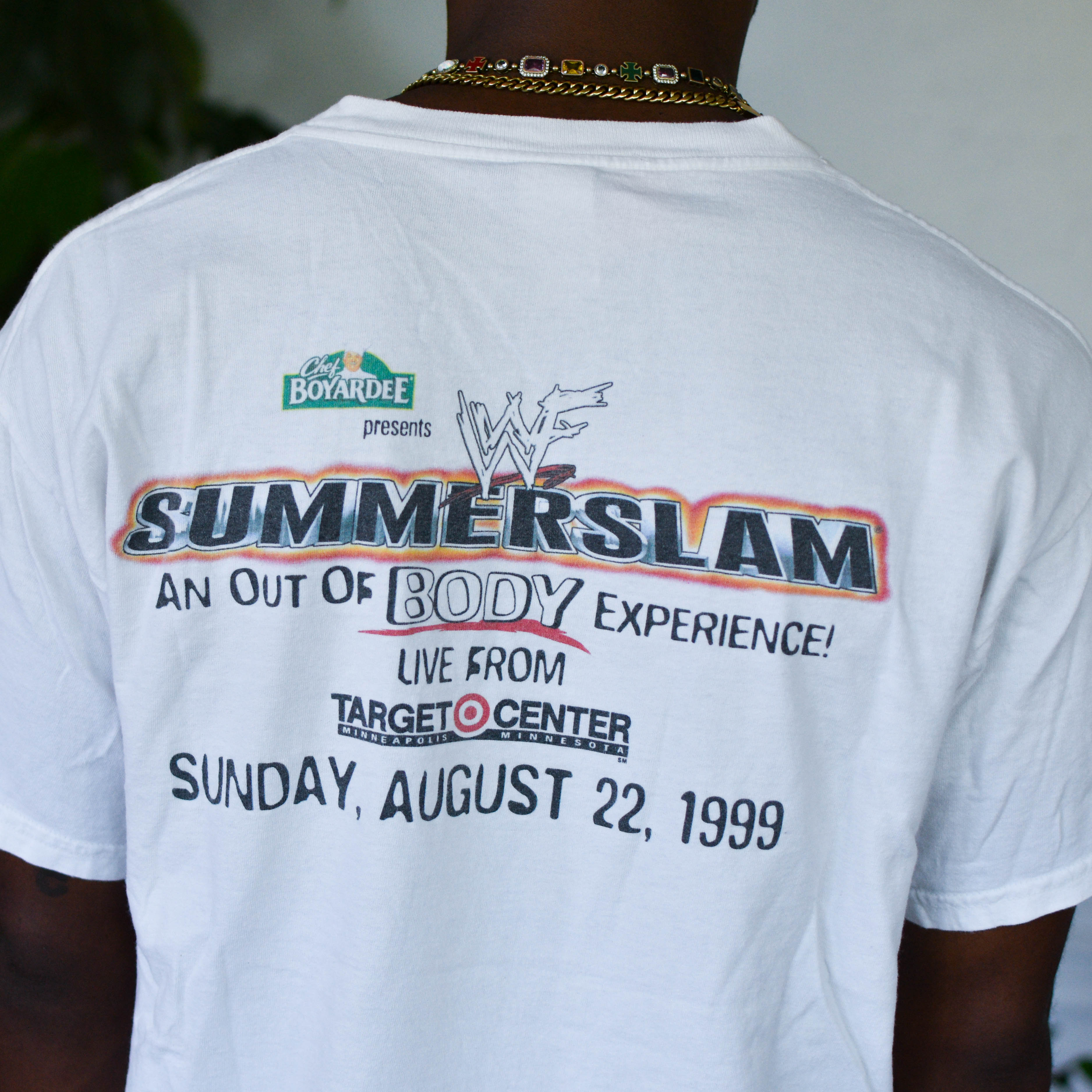 Vintage 1999 WWF Summer Slam Minneapolis Graphic T-Shirt