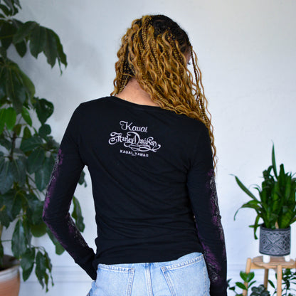 Harley Davidson Femme V-Neck Long Sleeve Top