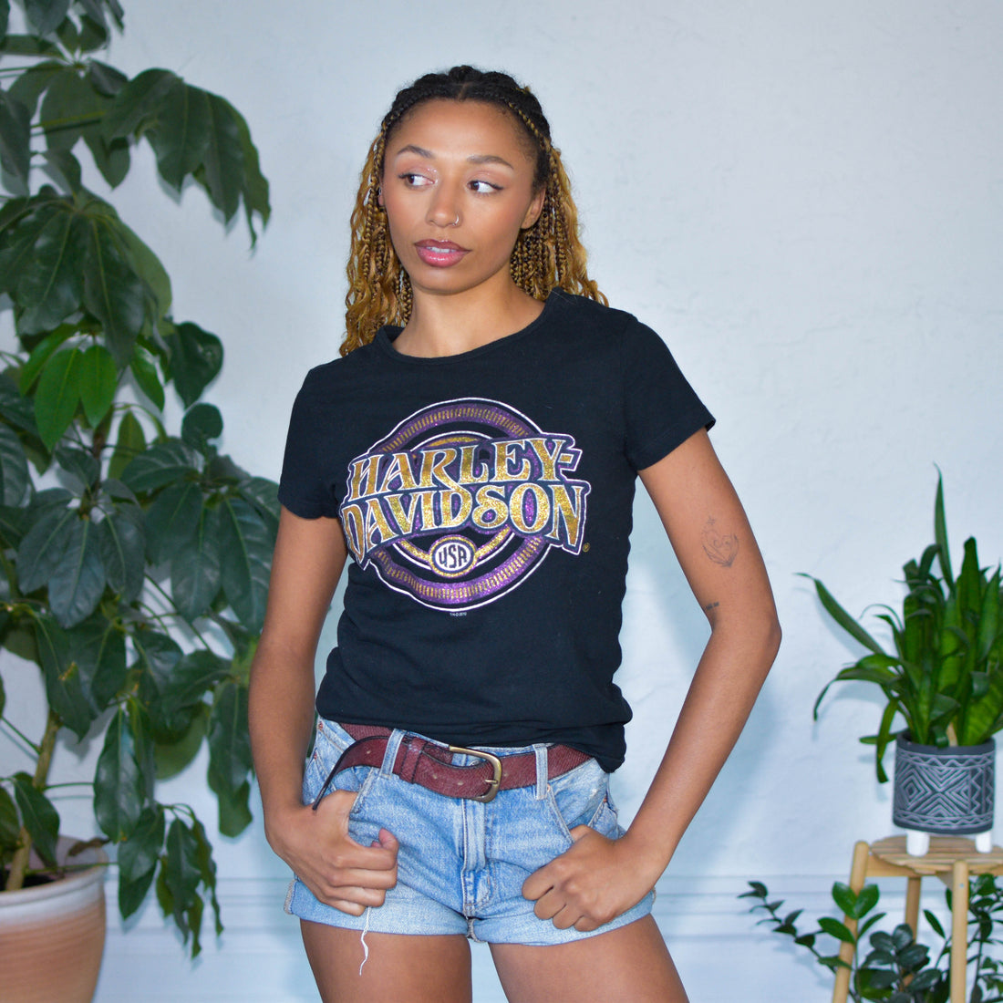 Vintage Y2K Femme Harley Davidson Kingman, AZ Short-Sleeve Top