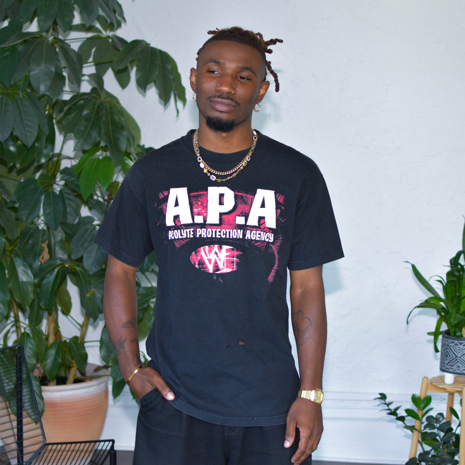 Vintage WWF APA "Cause We Want The Beer Money" Graphic T-Shirt