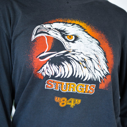 Vintage 1984 Sturgis Black Hills Classic Eagle Graphic T-Shirt