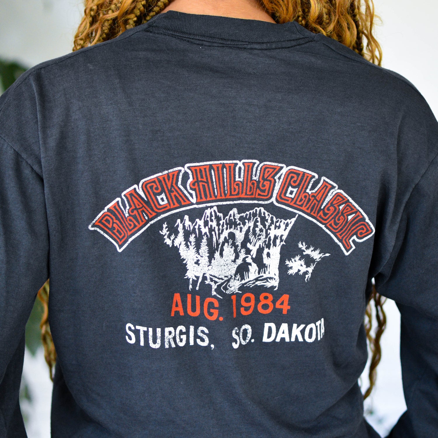 Vintage 1984 Sturgis Black Hills Classic Eagle Graphic T-Shirt