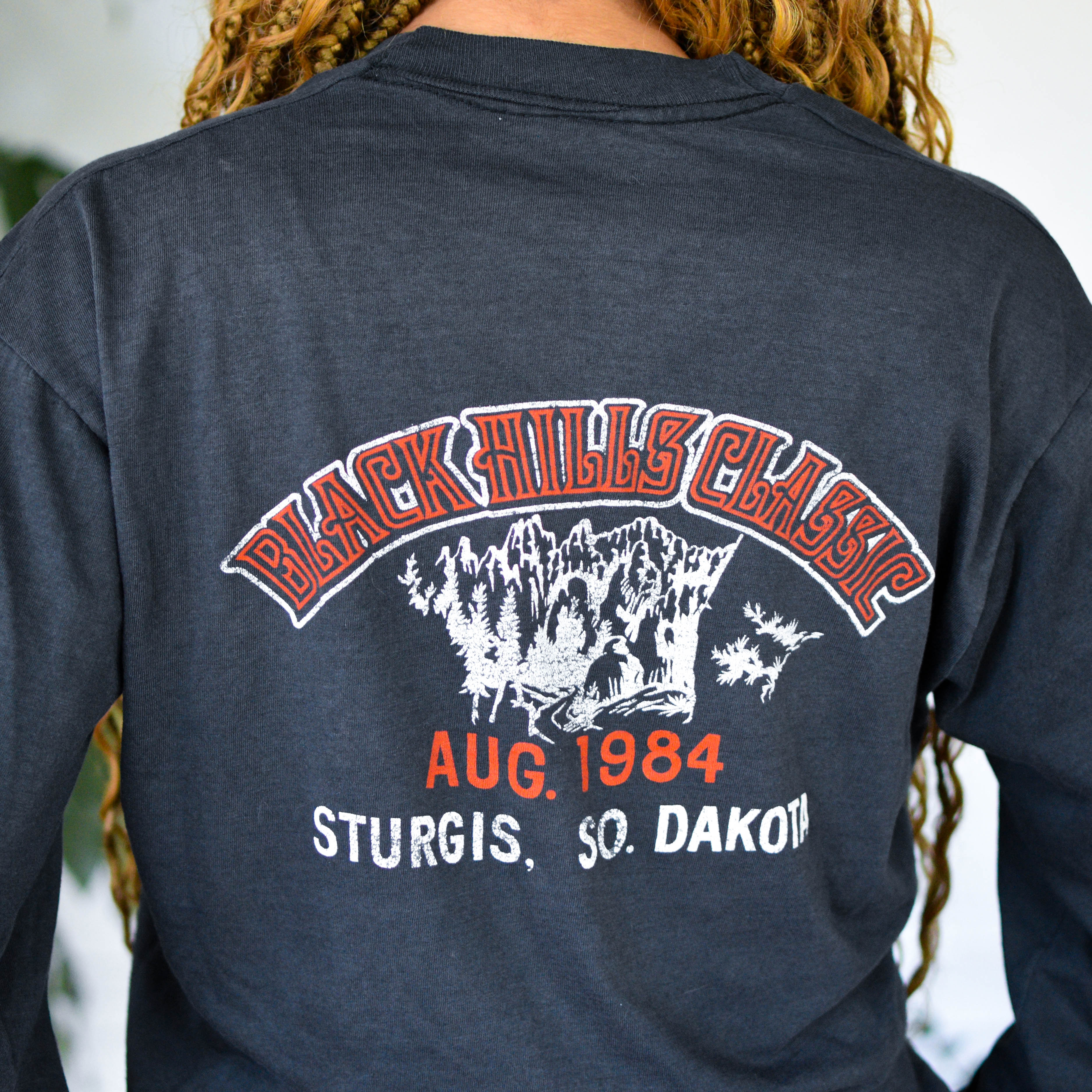 Vintage 1984 Sturgis Black Hills Classic Eagle Graphic T-Shirt