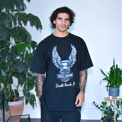Vintage 1996 Harley Davidson South Beach Graphic T-Shirt