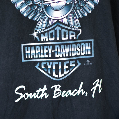 Vintage 1996 Harley Davidson South Beach Graphic T-Shirt