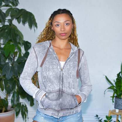 Vintage Y2K Harley Davidson Twin Cities Femme Bedazzled Hoodie