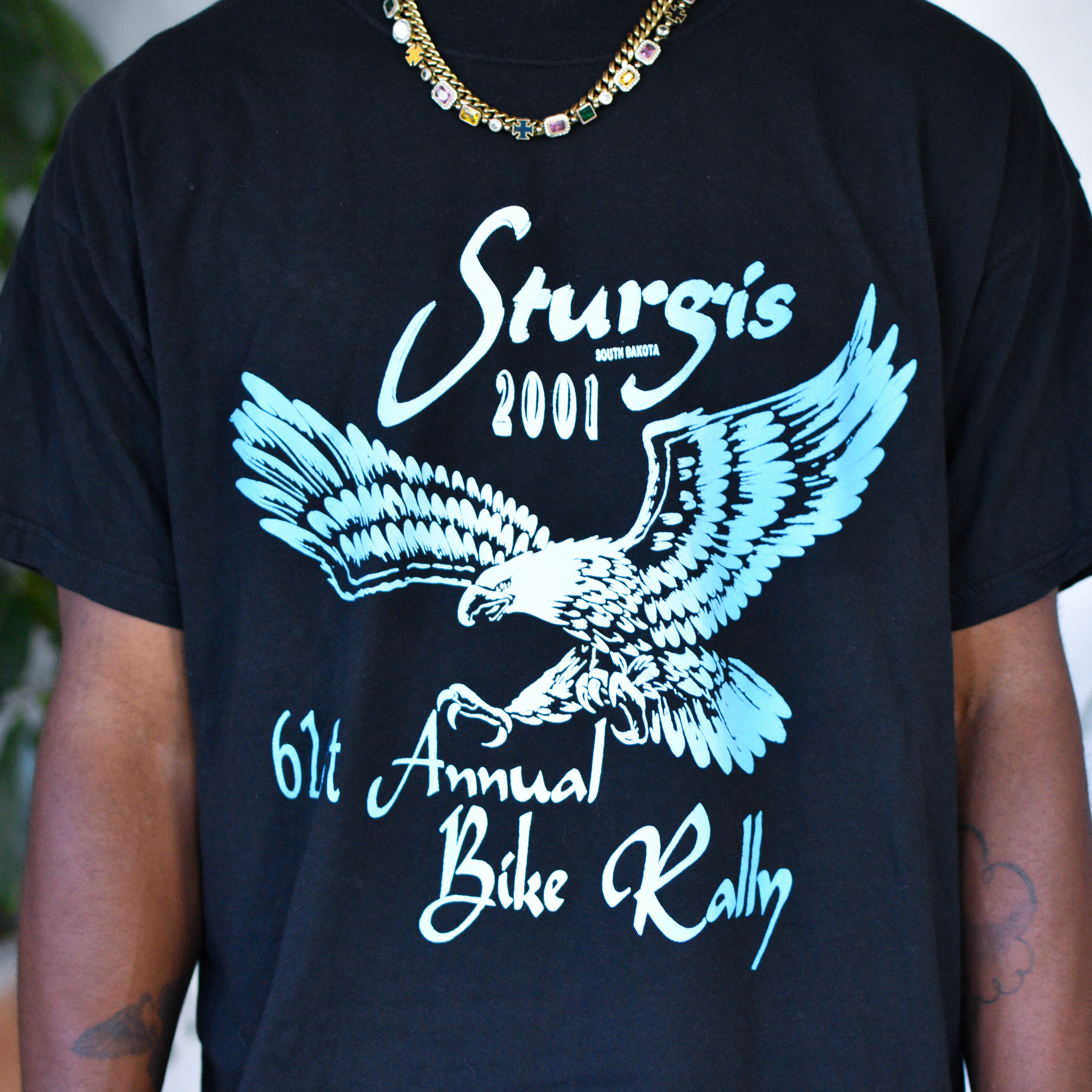 Y2K 2001 61st Annual Sturgis Bike Rally Graphic T-Shirt