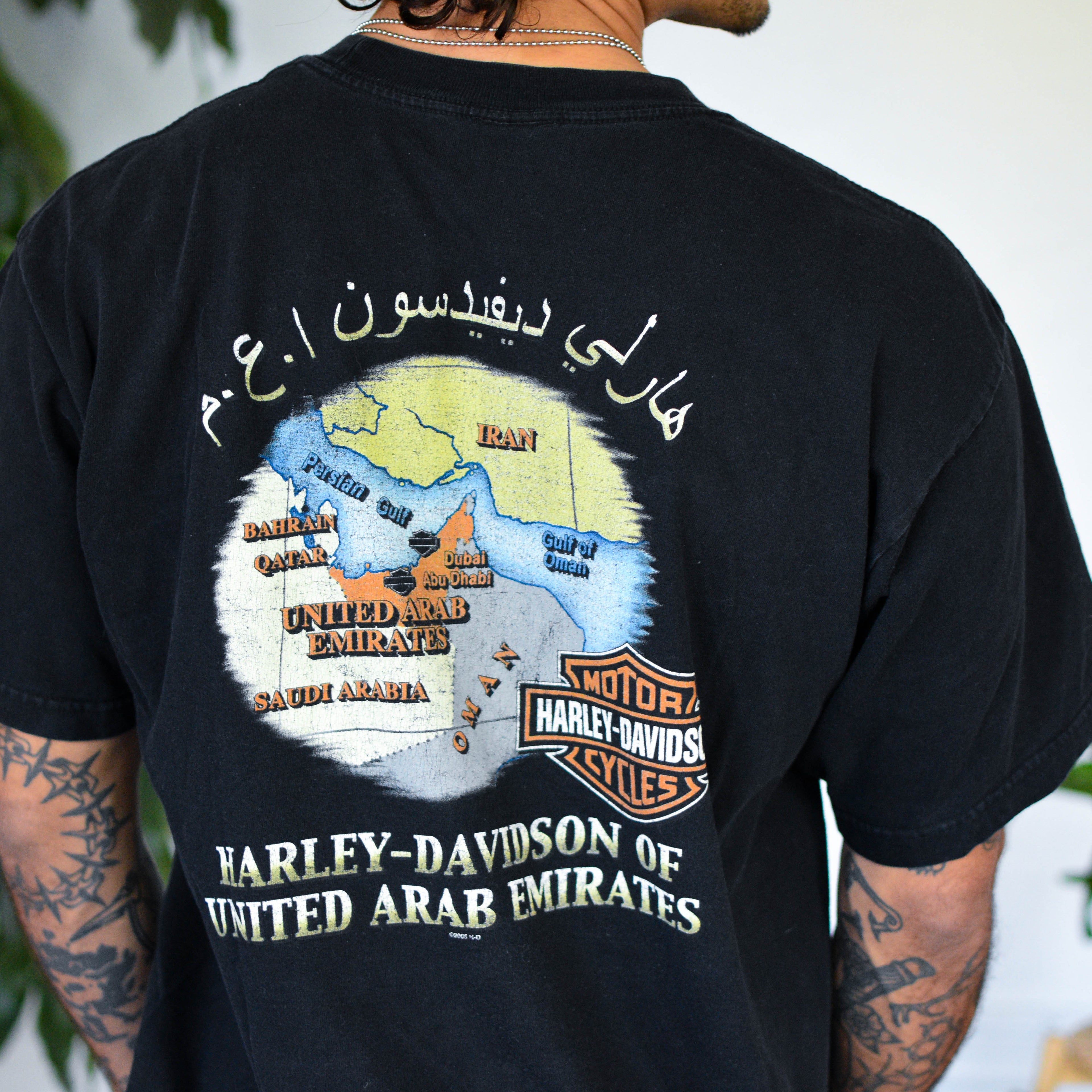 Vintage 2007 Harley Davidson United Arab Emirates Graphic T-Shirt