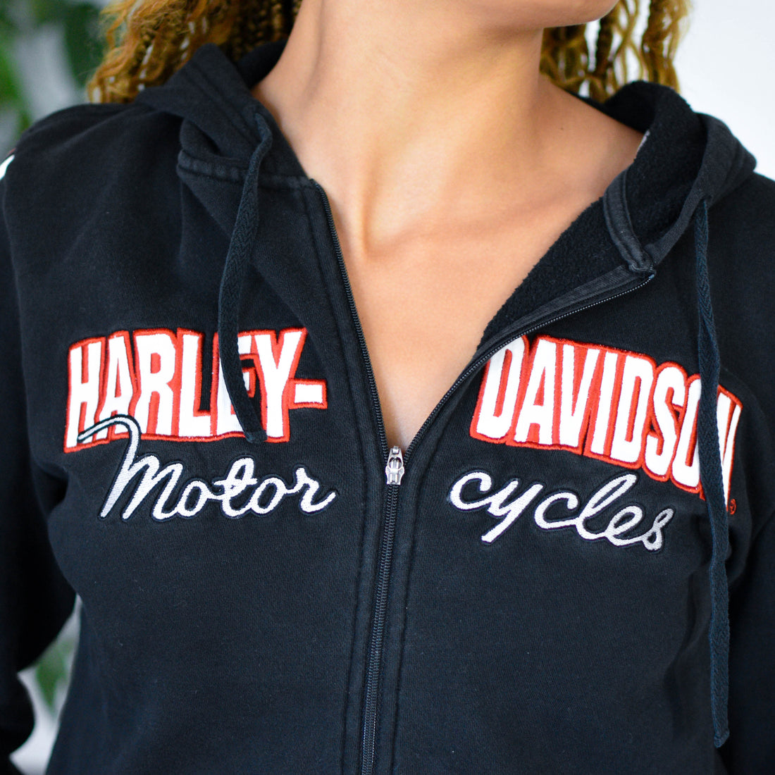 Y2K Harley Davidson Femme Zip-up Hoodie