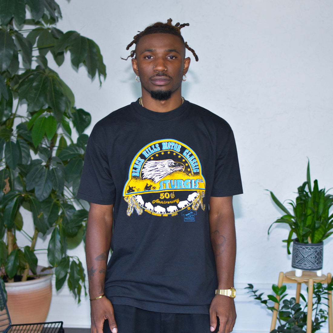Vintage 1990 50th Anniversary Sturgis Bike Rally Graphic T-Shirt