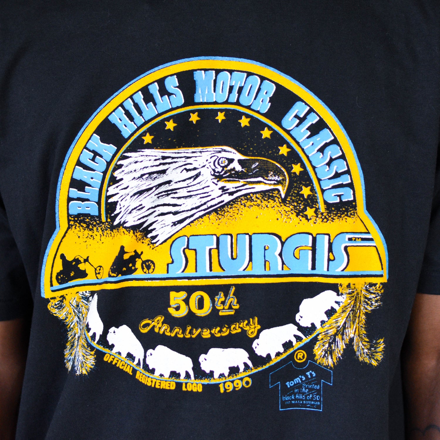 Vintage 1990 50th Anniversary Sturgis Bike Rally Graphic T-Shirt