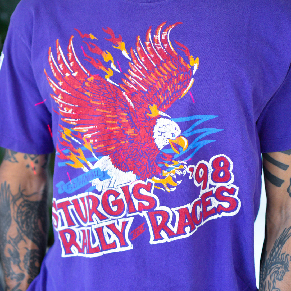 Vintage 1998 58th Annual Sturgis Bike Rally Graphic T-Shirt