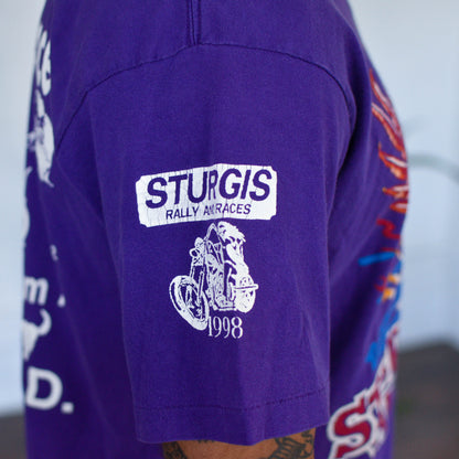 Vintage 1998 58th Annual Sturgis Bike Rally Graphic T-Shirt