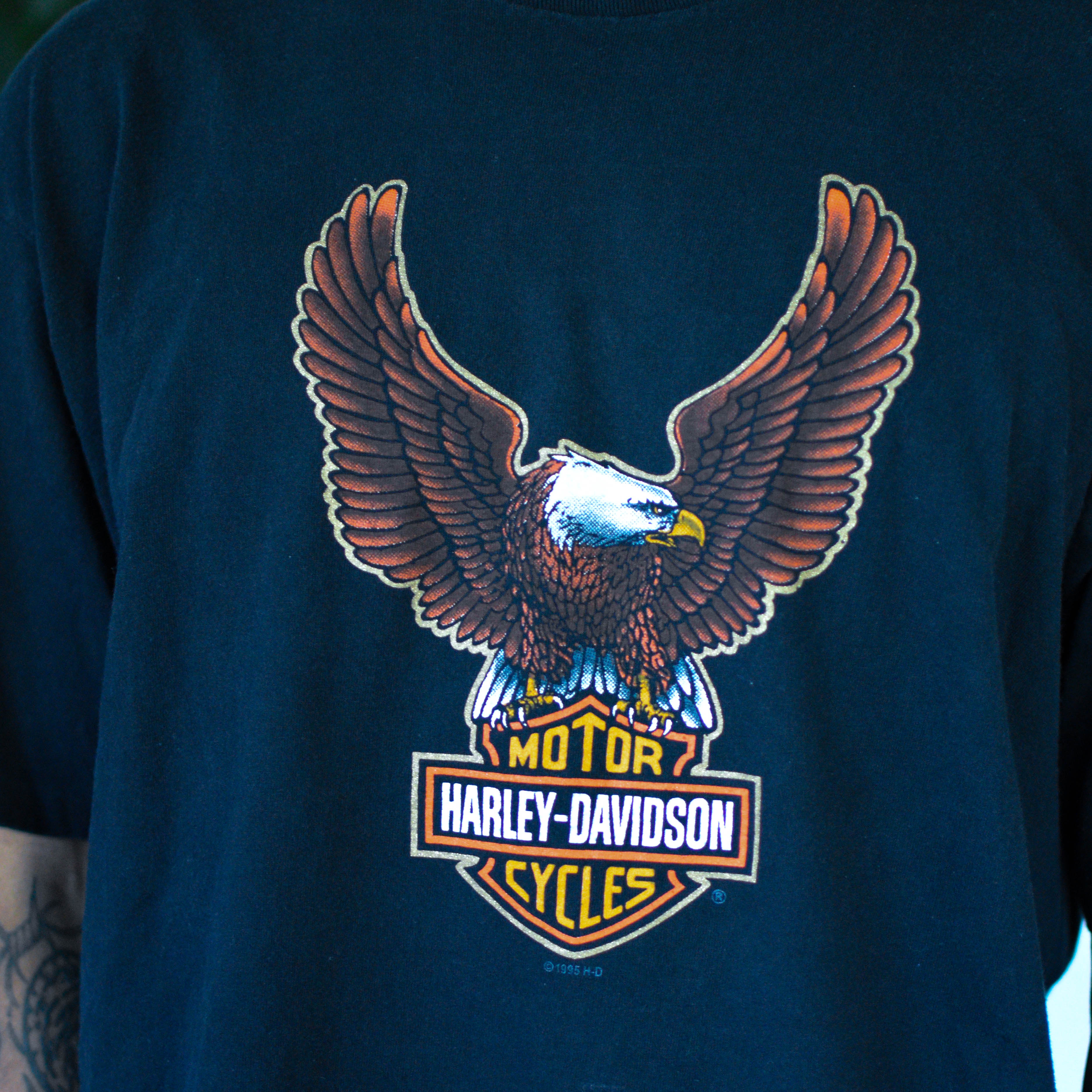 Vintage 1995 Harley Davidson Big Island Hawaii Graphic T-Shirt