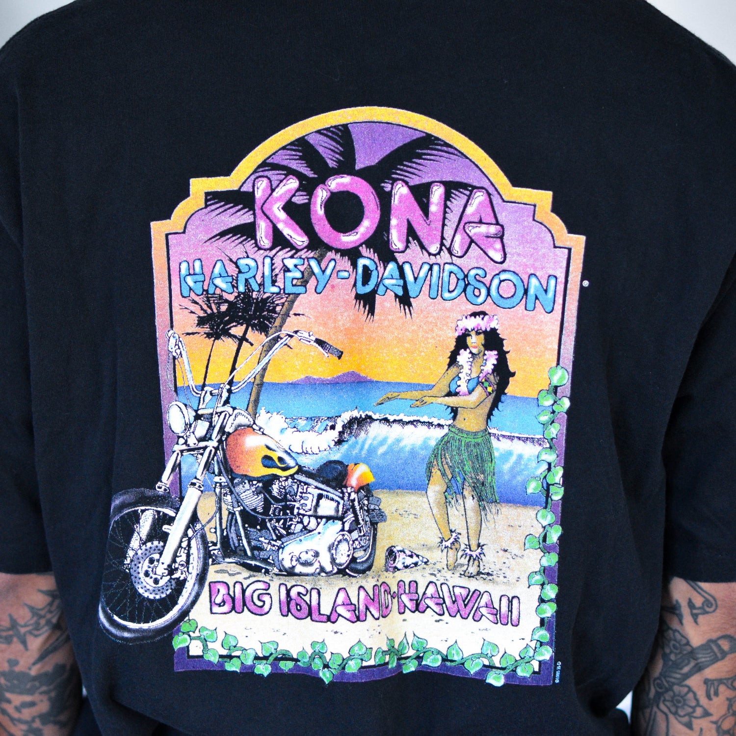 Vintage 1995 Harley Davidson Big Island Hawaii Graphic T-Shirt