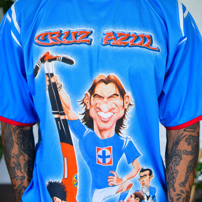 Vintage Kikin Fonseca Cruz Azul Caricature Jersey