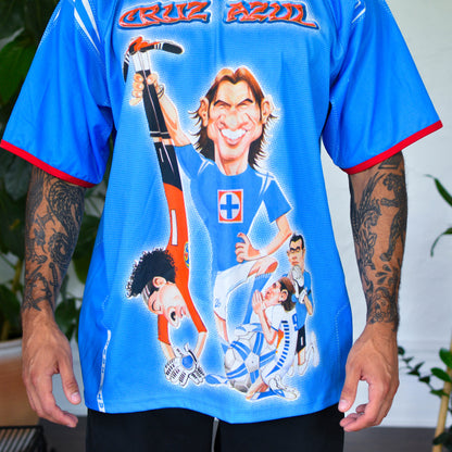 Vintage Kikin Fonseca Cruz Azul Caricature Jersey