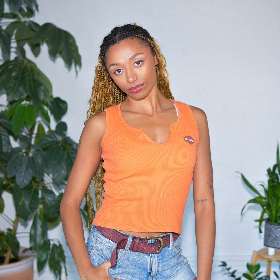 Vintage 2004 Femme Harley Davidson Ribbed Top