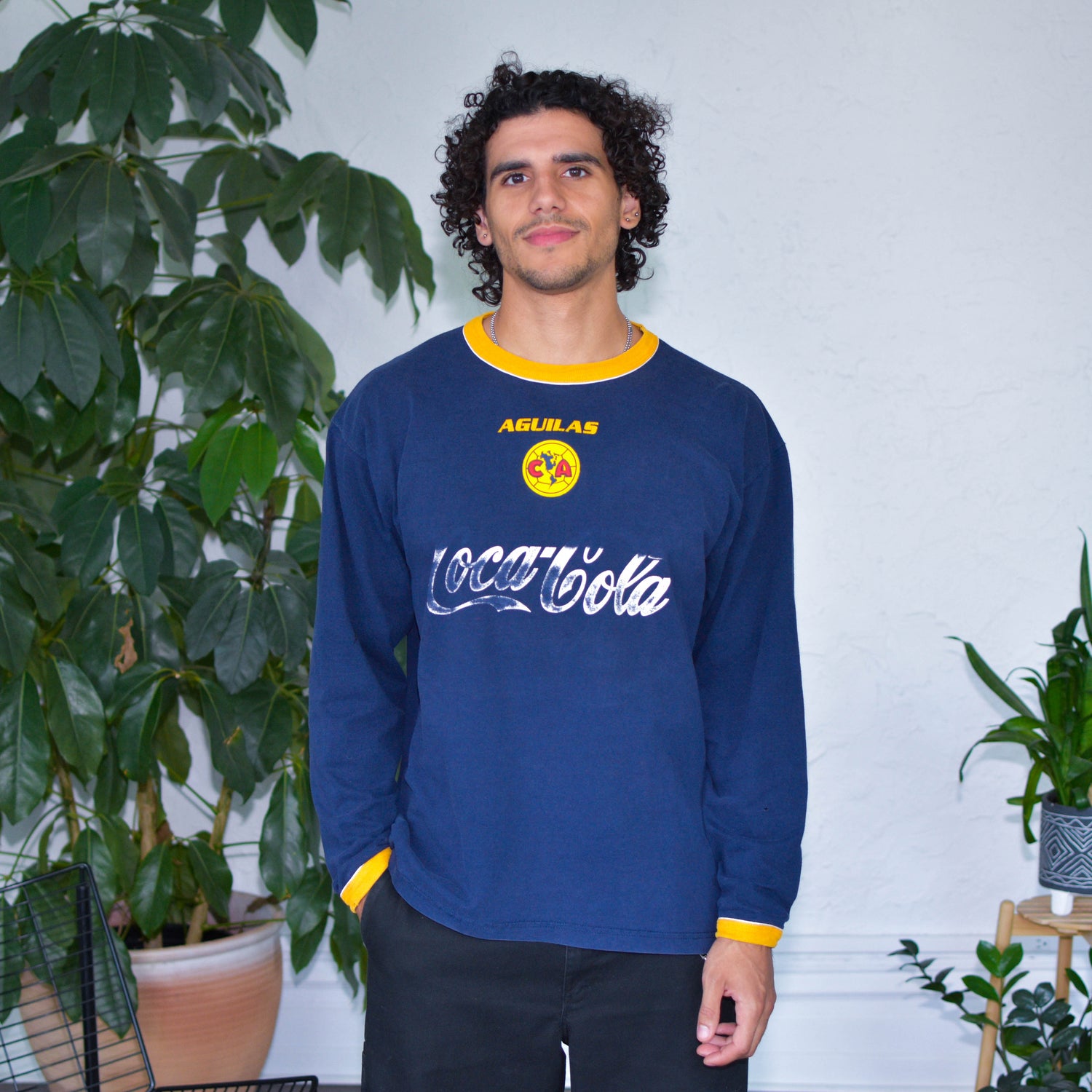 Vintage Club America Long Sleeve Ringer T-Shirt