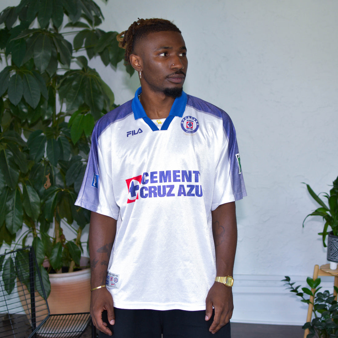 Vintage 2000 Cruz Azul Fila White Jersey