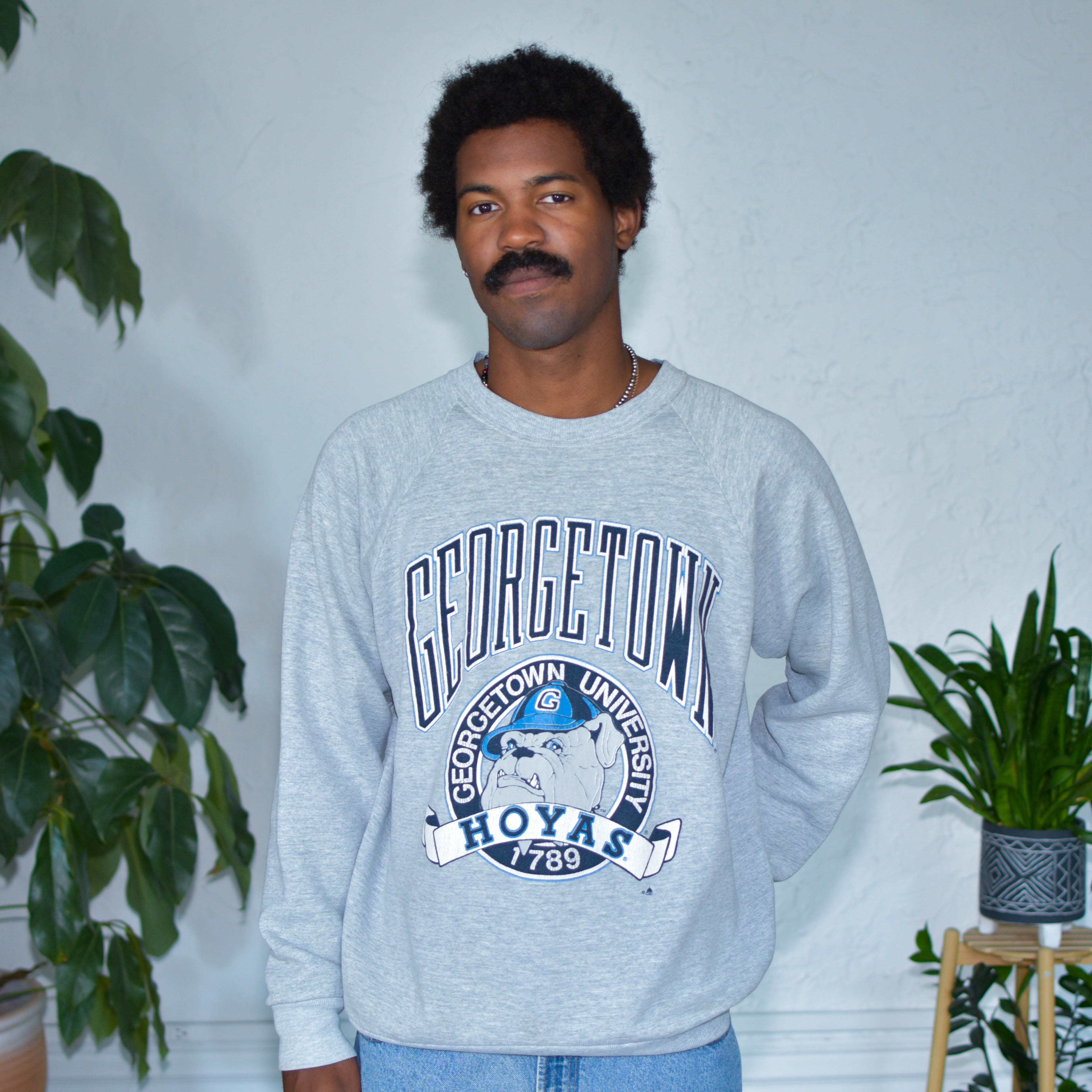 Vintage 90s Georgetown University Gray Sweatshirt