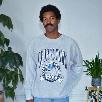Vintage 90s Georgetown University Gray Sweatshirt