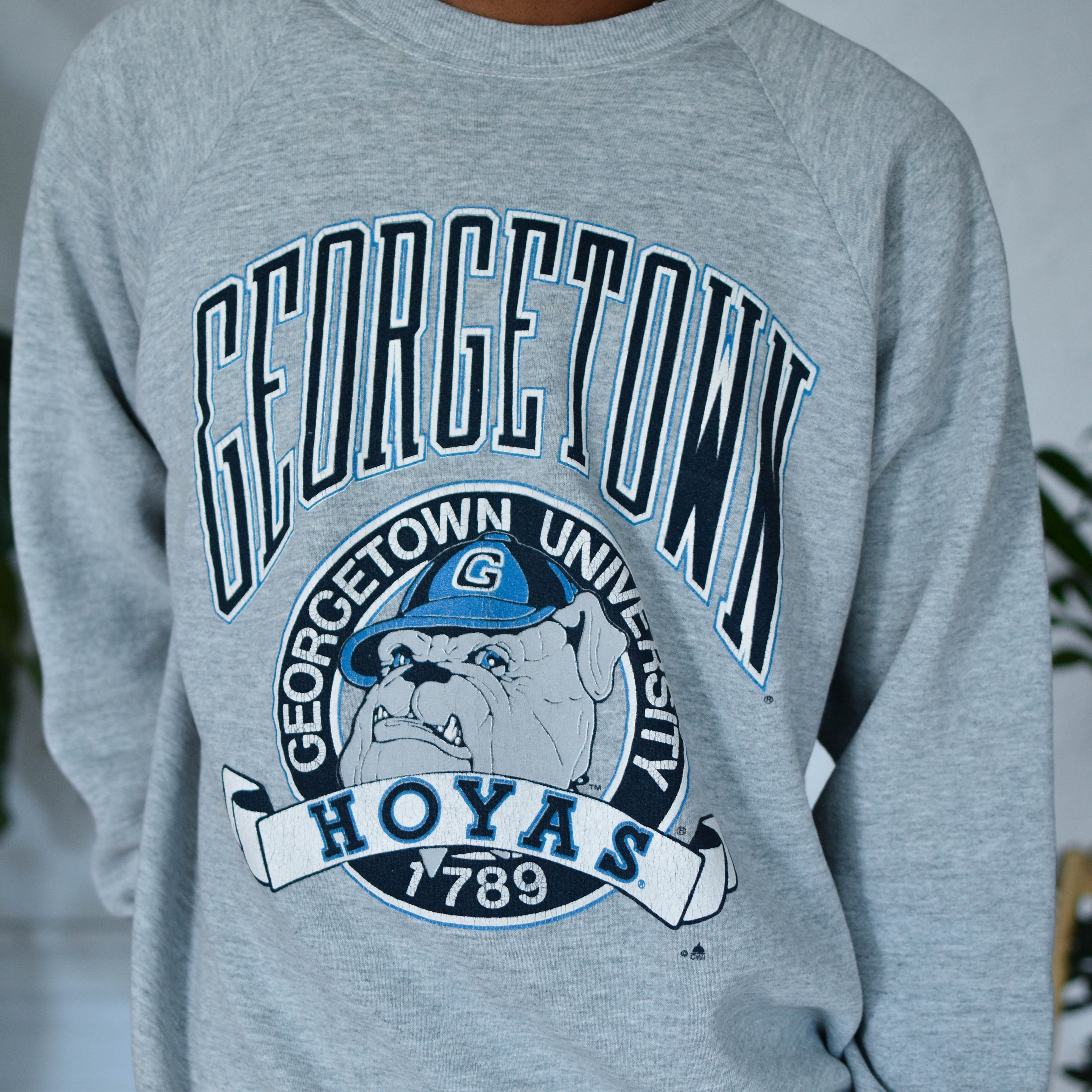 Vintage 90s Georgetown University Gray Sweatshirt