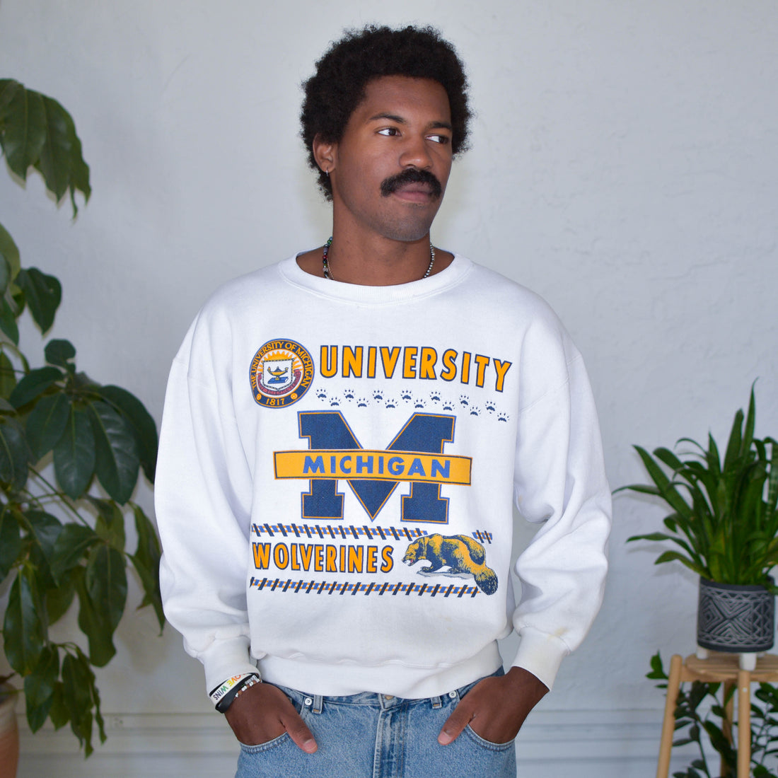 Vintage 90s University of Michigan Gray Sweatshirt