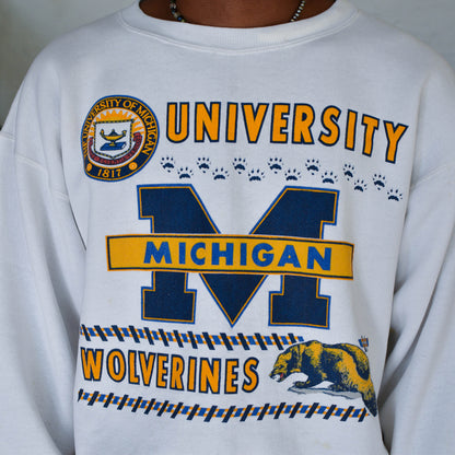 Vintage 90s University of Michigan Gray Sweatshirt