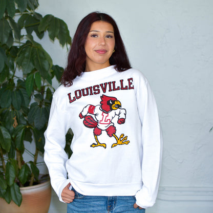Vintage University of Louisville White Sweatshirt
