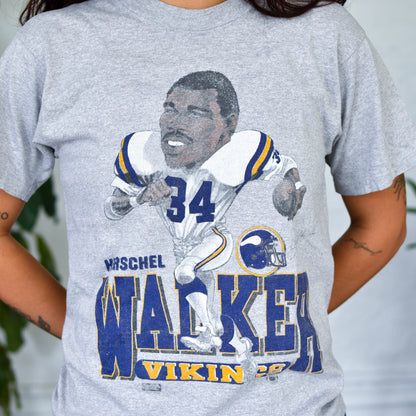 Vintage 80s Minnesota Vikings Herschel Walker Caricature T-Shirt