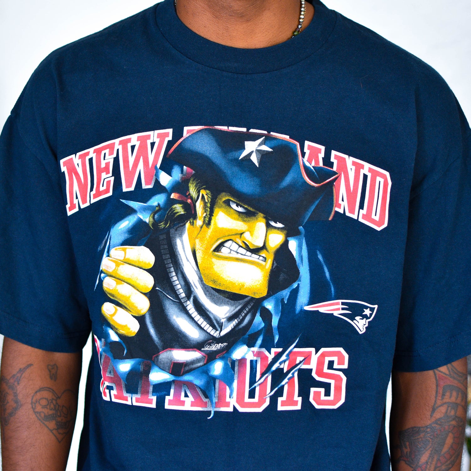 Vintage New England Patriots Caricature T-Shirt