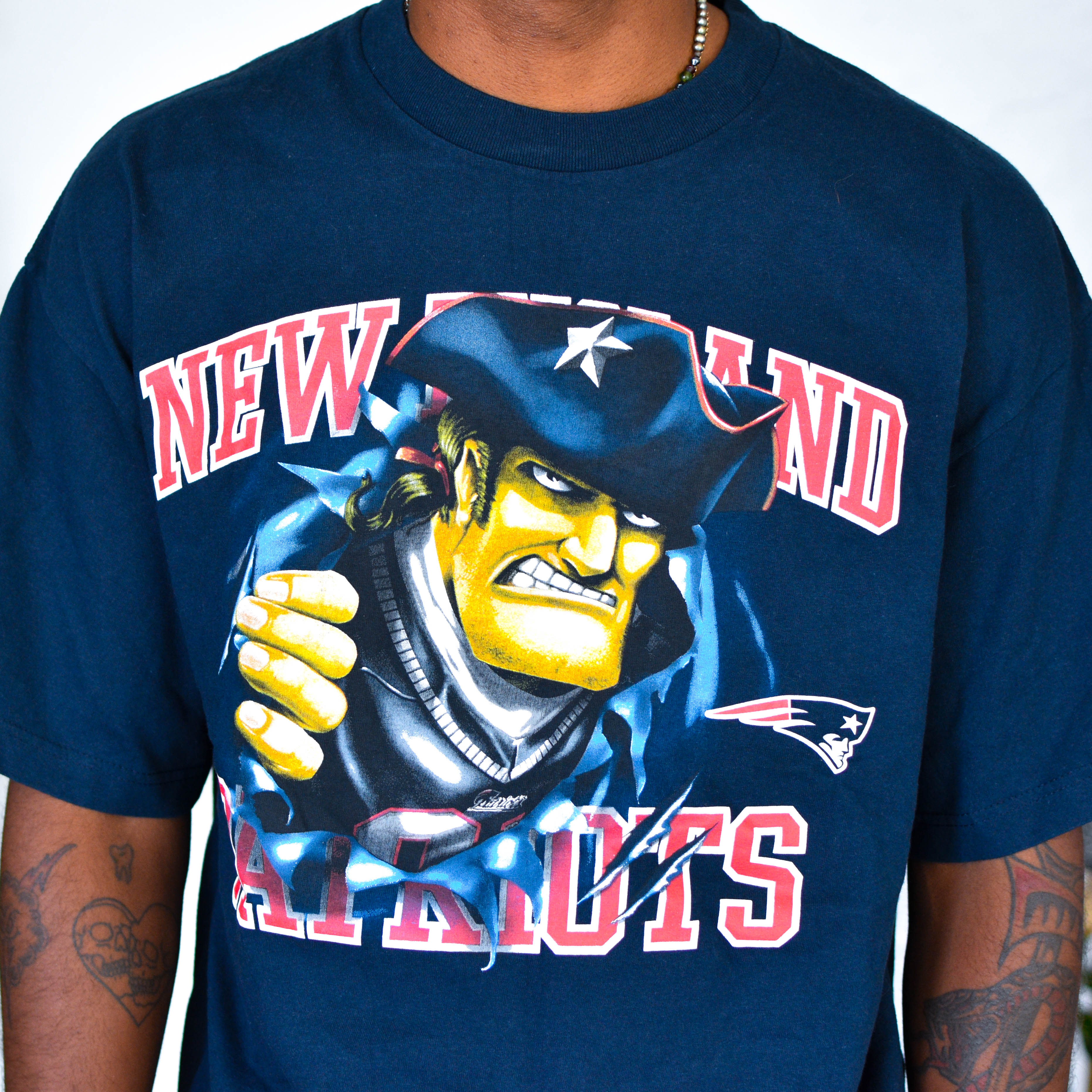 Vintage New England Patriots Caricature T-Shirt