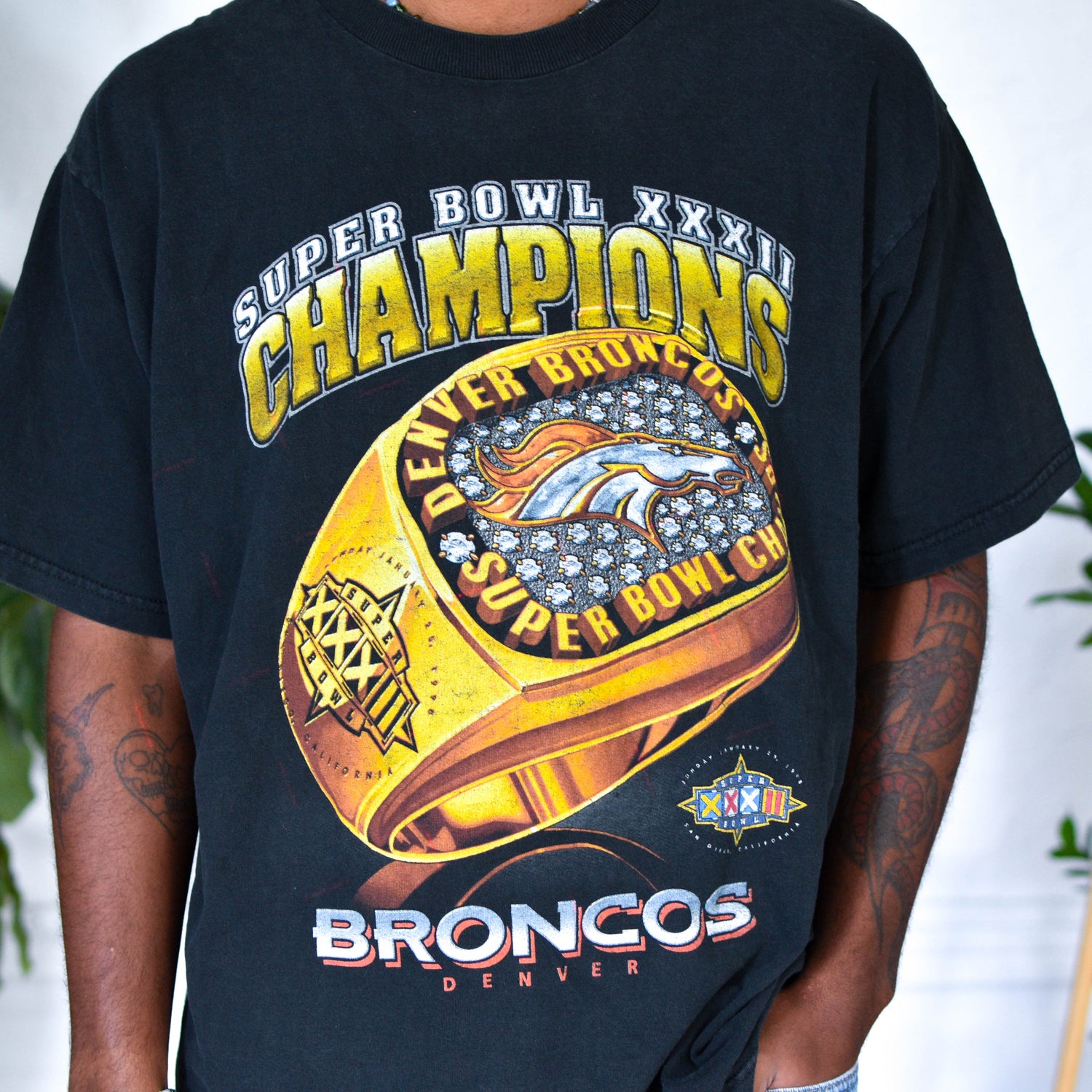 Vintage Denver Broncos Super Bowl 32 Champions T-Shirts