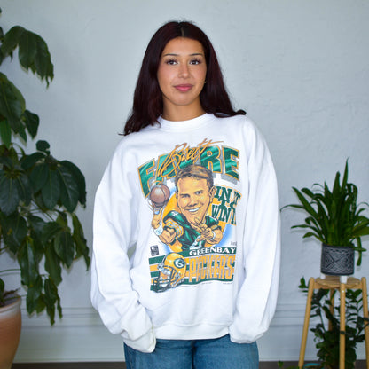 Vintage 1995 Green Bay Packers Brett Favre Caricature Sweatshirt