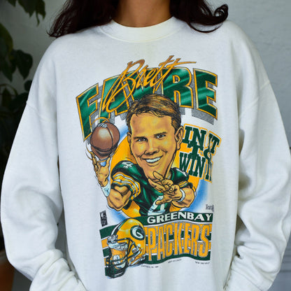 Vintage 1995 Green Bay Packers Brett Favre Caricature Sweatshirt