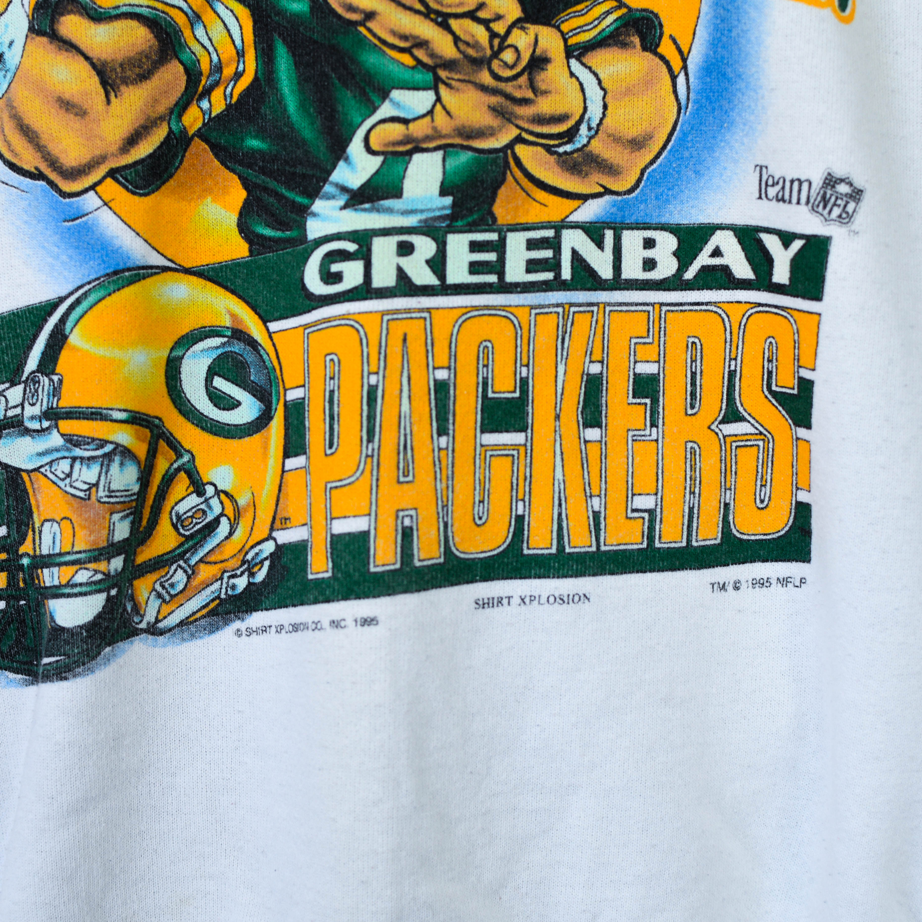 Vintage 1995 Green Bay Packers Brett Favre Caricature Sweatshirt