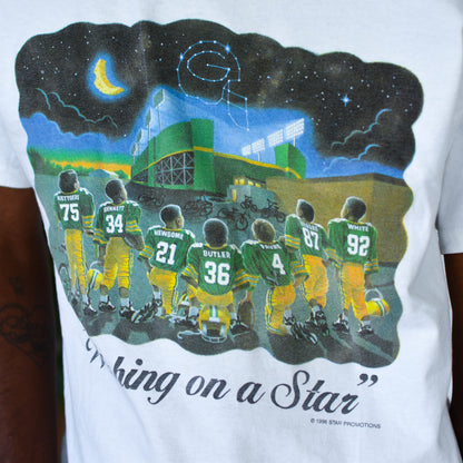 Vintage 1996 Green Bay Packers "Wishing on a Star" Graphic T-Shirt