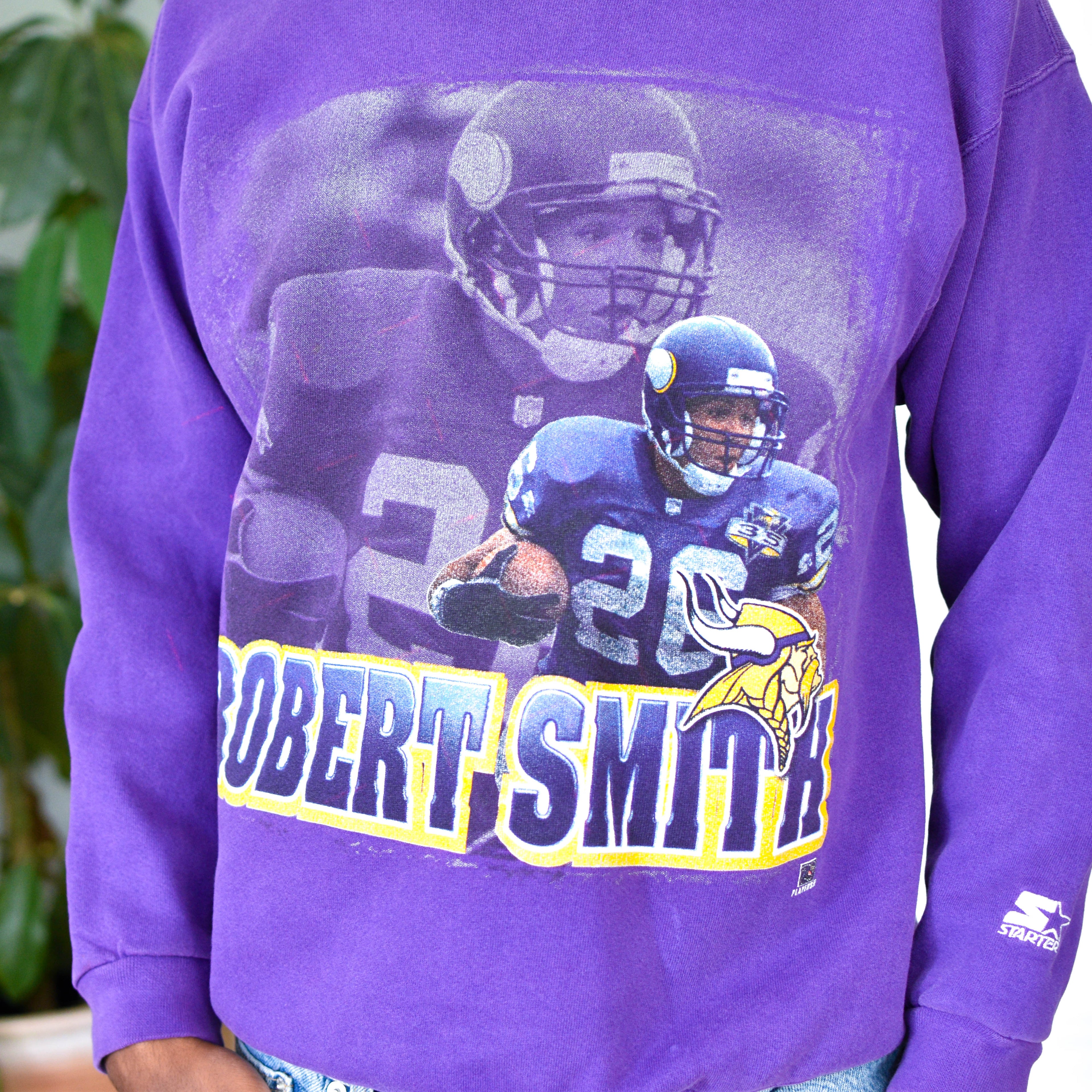 Vintage Minnesota Vikings Robert Smith Purple Sweatshirt