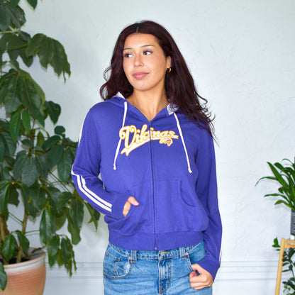 Vintage Minnesota Vikings Zip-up Hooded Sweatshirt