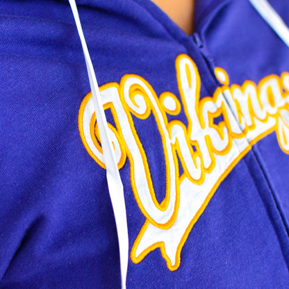 Vintage Minnesota Vikings Zip-up Hooded Sweatshirt