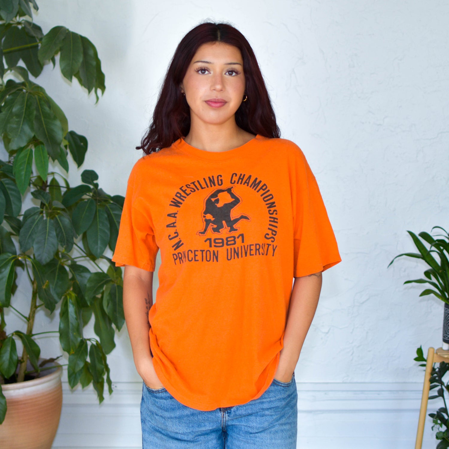 Vintage 1981 Princeton University NCAA Wrestling Championships T-Shirt