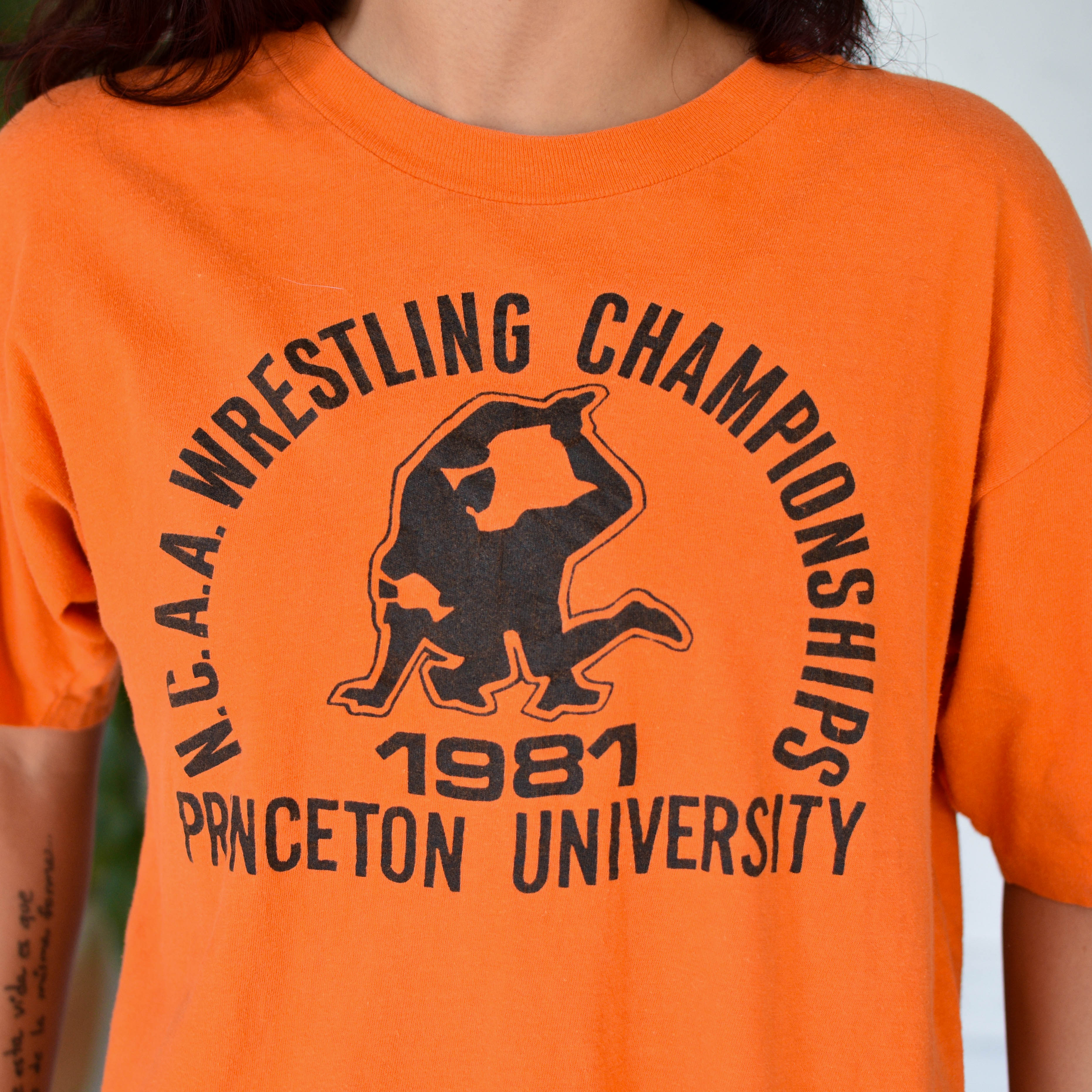 Vintage 1981 Princeton University NCAA Wrestling Championships T-Shirt